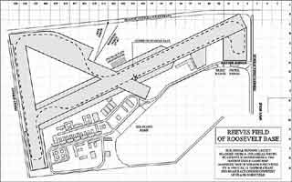 Thumbnail: Dick Landgraff's drawing of Reeves Field and approximate alignment of the track