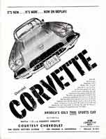 Thumbnail:  RRR at Willow Springs, March 1958    Corvette Advert