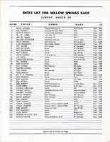 Thumbnail:  RRR at Willow Springs, March 1958   Entry list Page 1