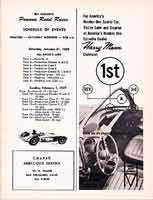 Scan: Event schedule, Pomona races, July, 1961