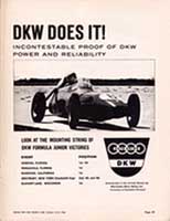 Scan: "DKW F-Jr" Advertisement Riverside International Raceway  1960